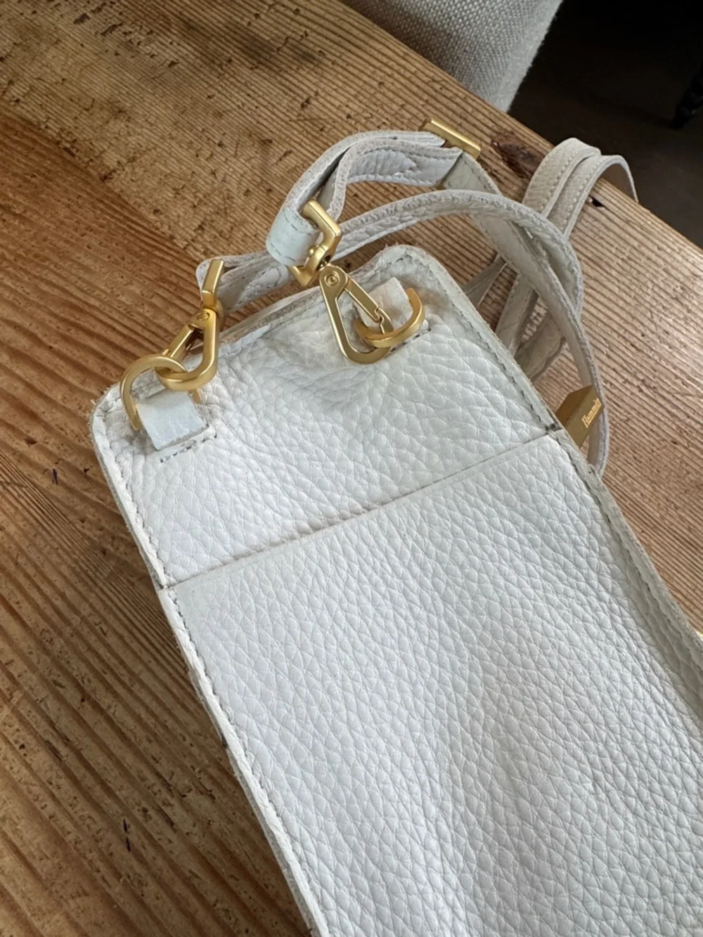 Hammitt White Leather Crossbody with Gold Accents - Picture 3 of 6